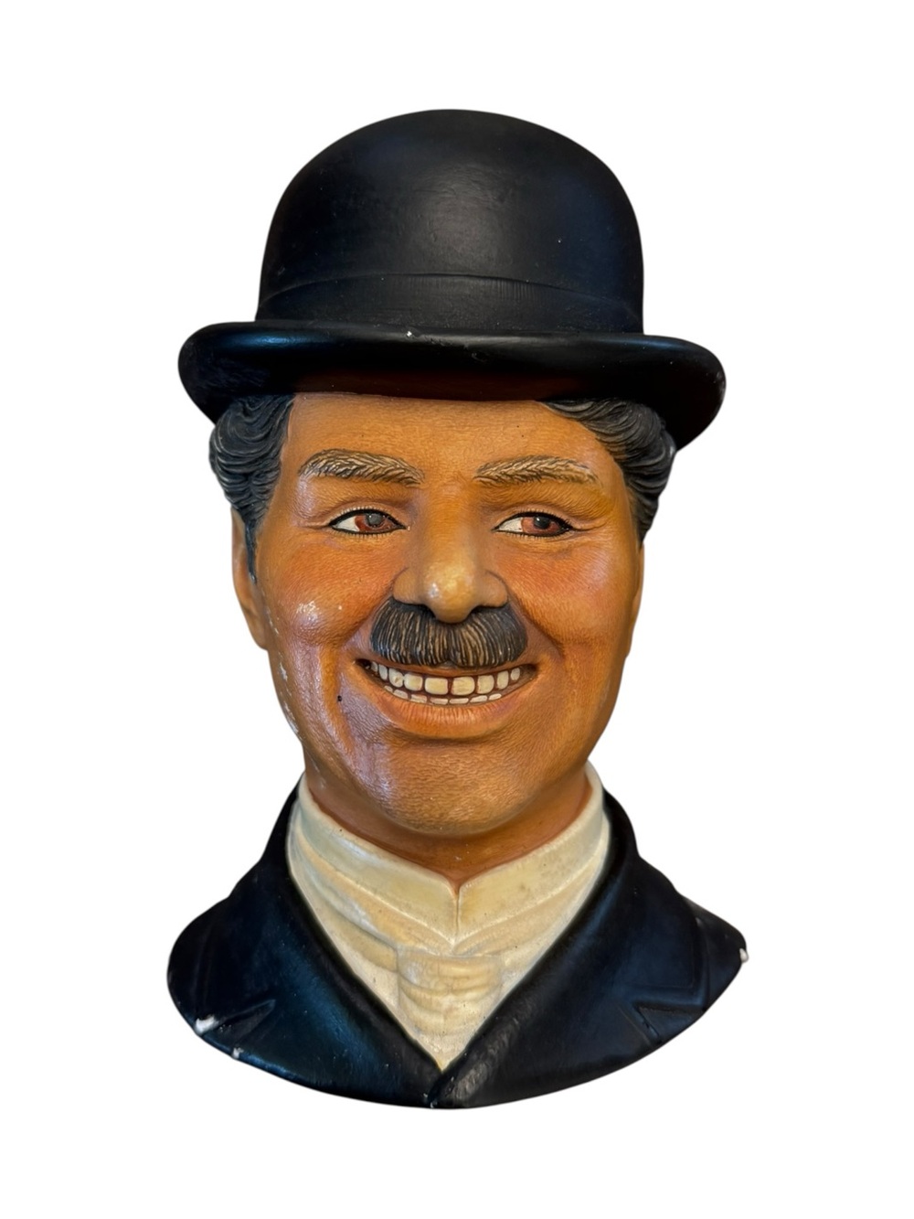Charles Chaplin Legend Products Hand Crafted Chalkware Bust Vintage 1984 England